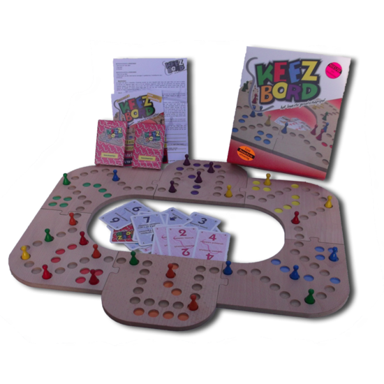 Keezbord  Keezbord 4-6 Personen Hout en Tokkenspel - Keezen bordspel