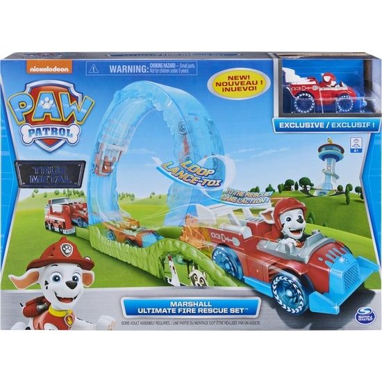 Paw Patrol PAW Patrol True Metal Ultimate Fire Rescue baanset met exclusief Marshall-voertuig van gegoten metaal - schaal 1:55