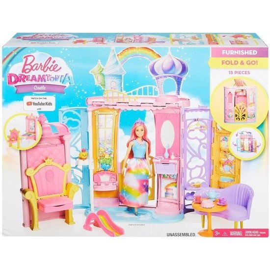 Chaise longue Om toestemming te geven pk Barbie Dreamtopia Draagbaar Kasteel - Barbiehuis | PS Toys