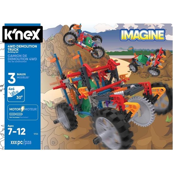Knex K'NEX 4 Wheel Drive Demolition Truck - Bouwset
