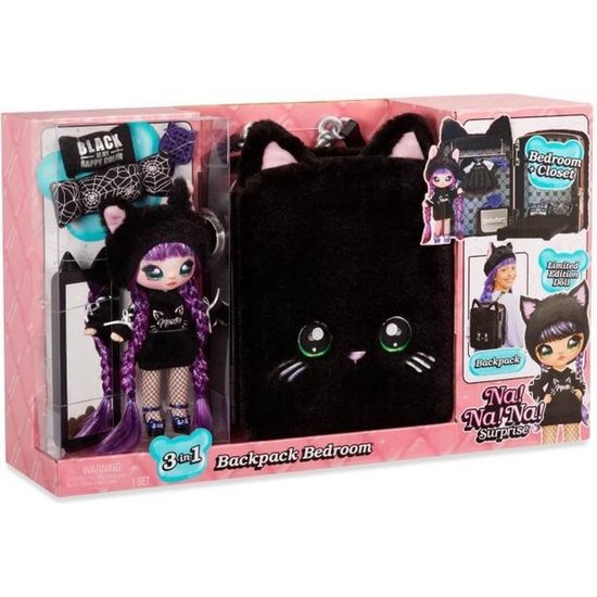 Na! Na! Na! Surprise  3-in-1 Backpack Bedroom Playset Tuesday Meow - Serie 1