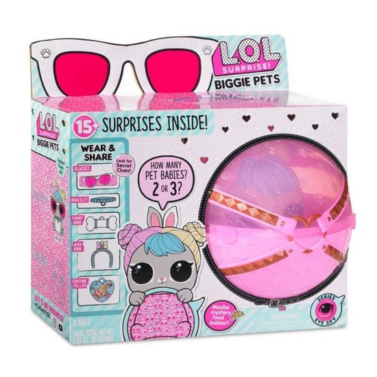 MGA LOL Surprise  L.O.L. Surprise Eye Spy Biggie Pets Hop Hop Bunny - konijn