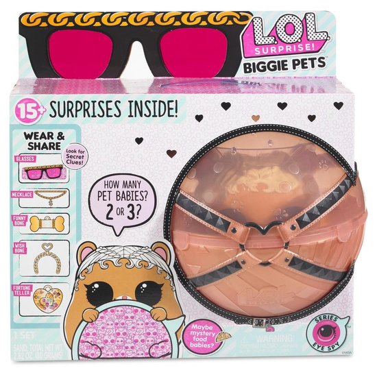 MGA LOL Surprise L.O.L. Surprise Eye Spy Biggie Pets MC Hammy - hamster