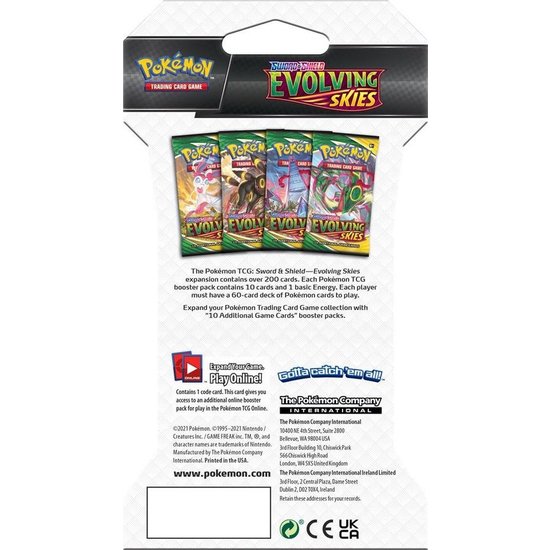 Pokémon  Sword & Shield Evolving Skies Sleeved Booster Pack
