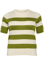 Kaffe curve Pull Kcmalia Wide Stripe Knit khaki