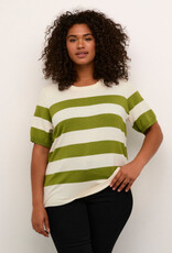 Kaffe curve Pull Kcmalia Wide Stripe Knit khaki