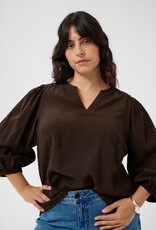 Kaffe curve Bloes KCalberte Blouse Coffe Bean