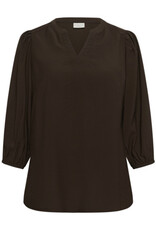 Kaffe curve Bloes KCalberte Blouse Coffe Bean