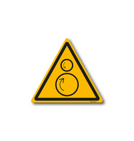 safety-signs.nl W025 - Waarschuwing roterende onderdelen