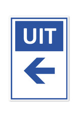 Sticker - UIT - Uitgang links