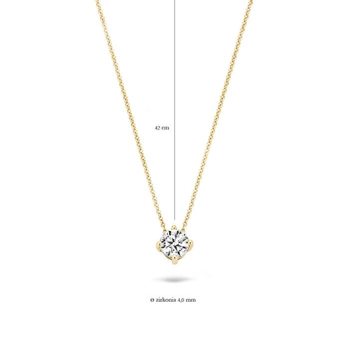 Blush Blush Ketting 3057YZI - Geel Goud (14Krt.) met Zirconia