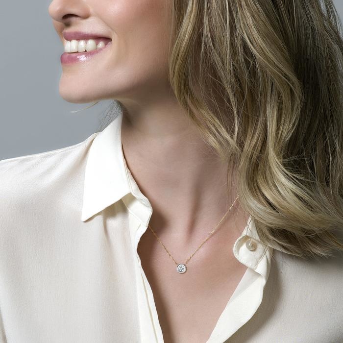 Blush Blush Ketting 3052BZI - Geel en Wit Goud (14Krt.) met Zirconia