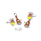 Orage kids Oorringen giraf 925 rh