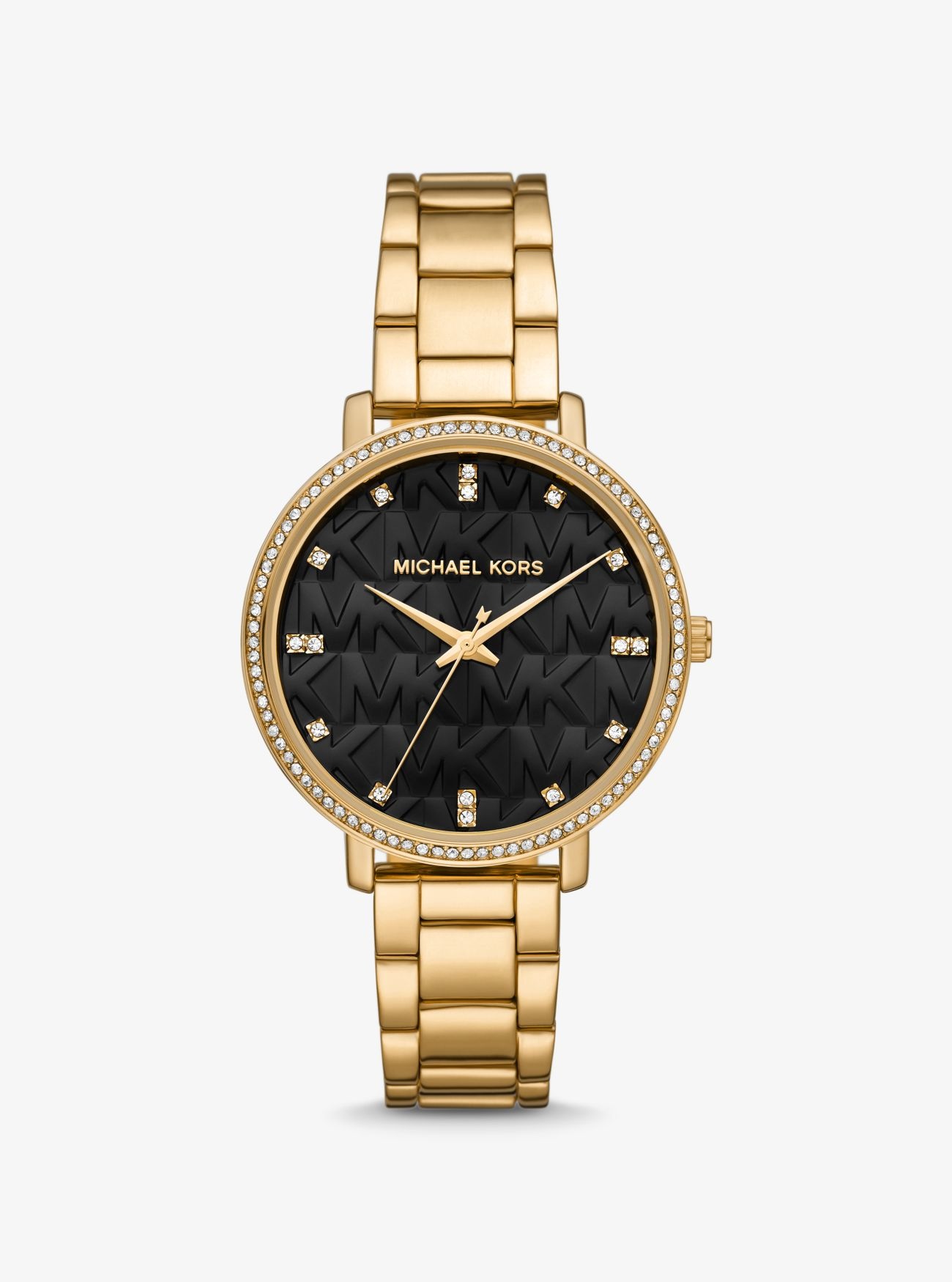 Michael Kors Pyper Pavé Gold-Tone Logo Watch