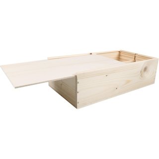 Houten kist  met schuifdeksel (kies juiste formaat)