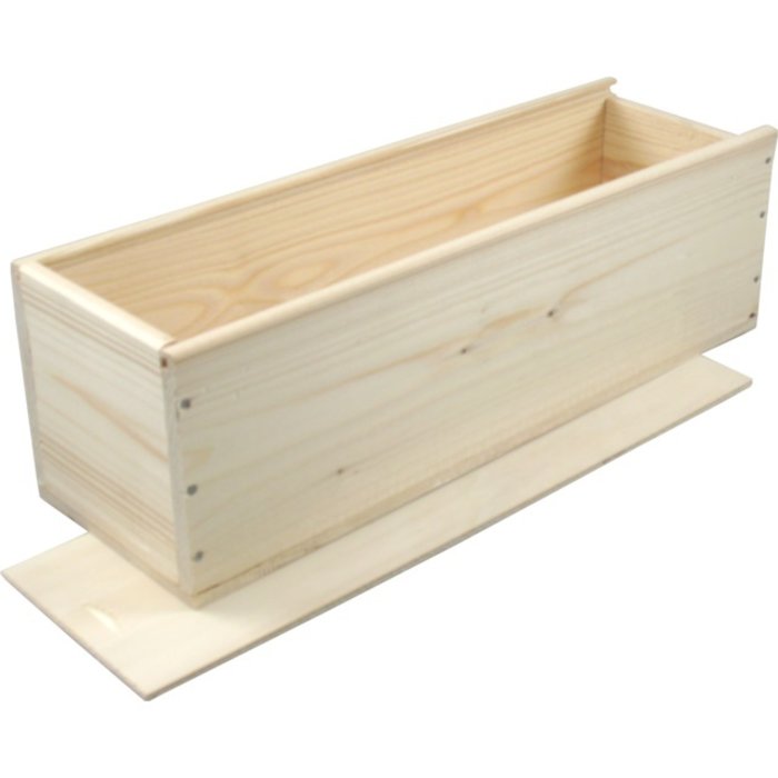 Houten kist  met schuifdeksel en houtwol (kies juiste formaat)