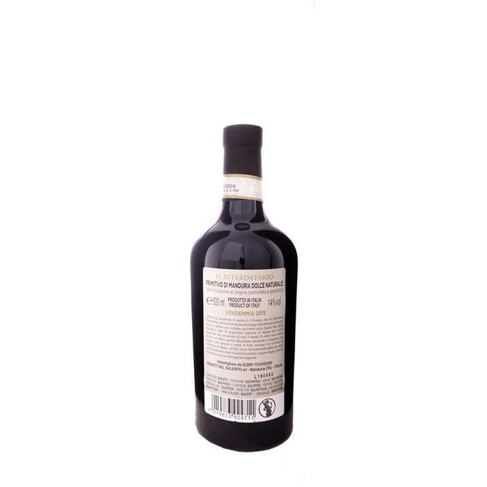 Primitivo di Manduria Dolce Naturale DOCG 2018 - Il Ritardatario 500 ml