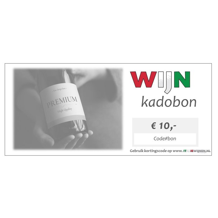 WIJN kadobon (kies waarde)