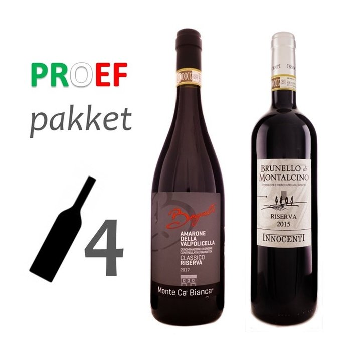 Proefpakket Topselectie ITALIEwijnen.nl QUATTRO