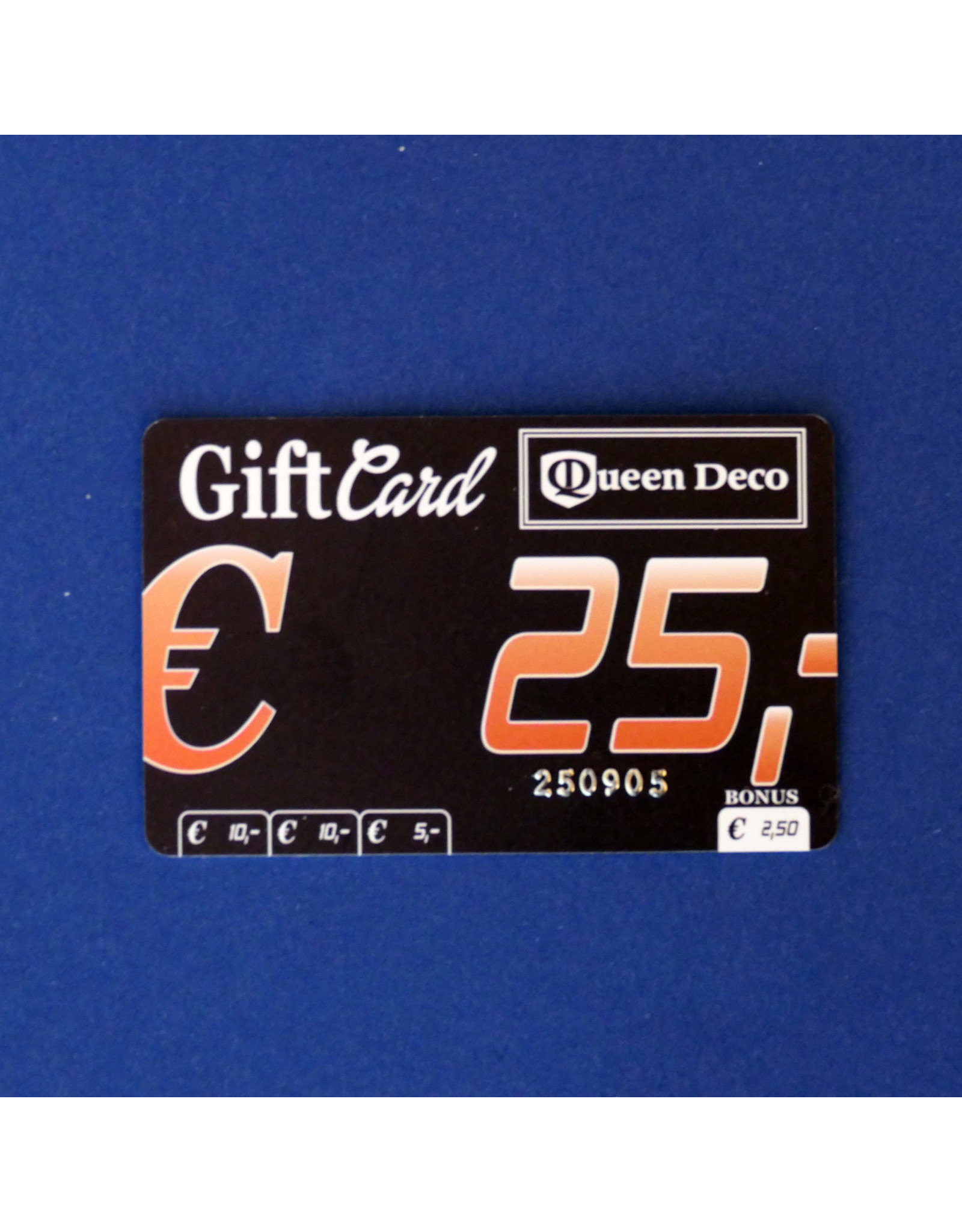 Q&D GIFTCARD CADEAUBON (GIFTCARD) € 25.00 VIJFENTWINTIG EURO