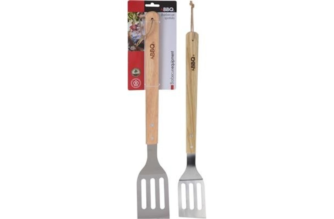 Barbecue spatel RVS/hout 46cm