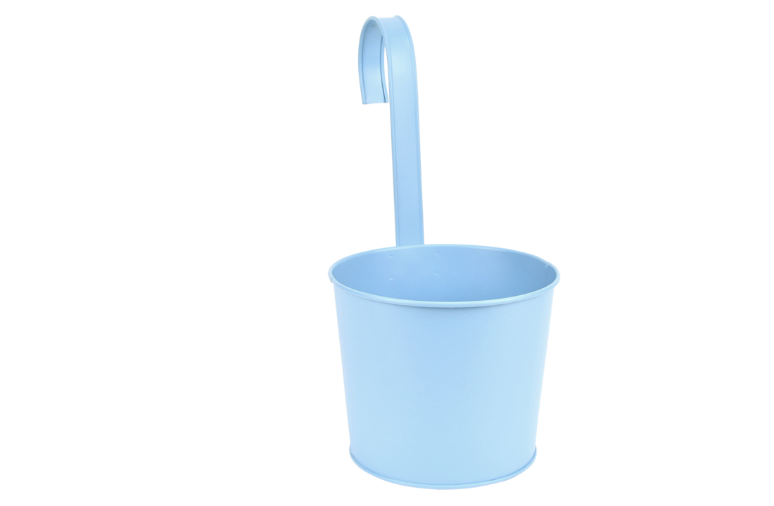 Esschert design - 50 tinten blauw bloempot met haak