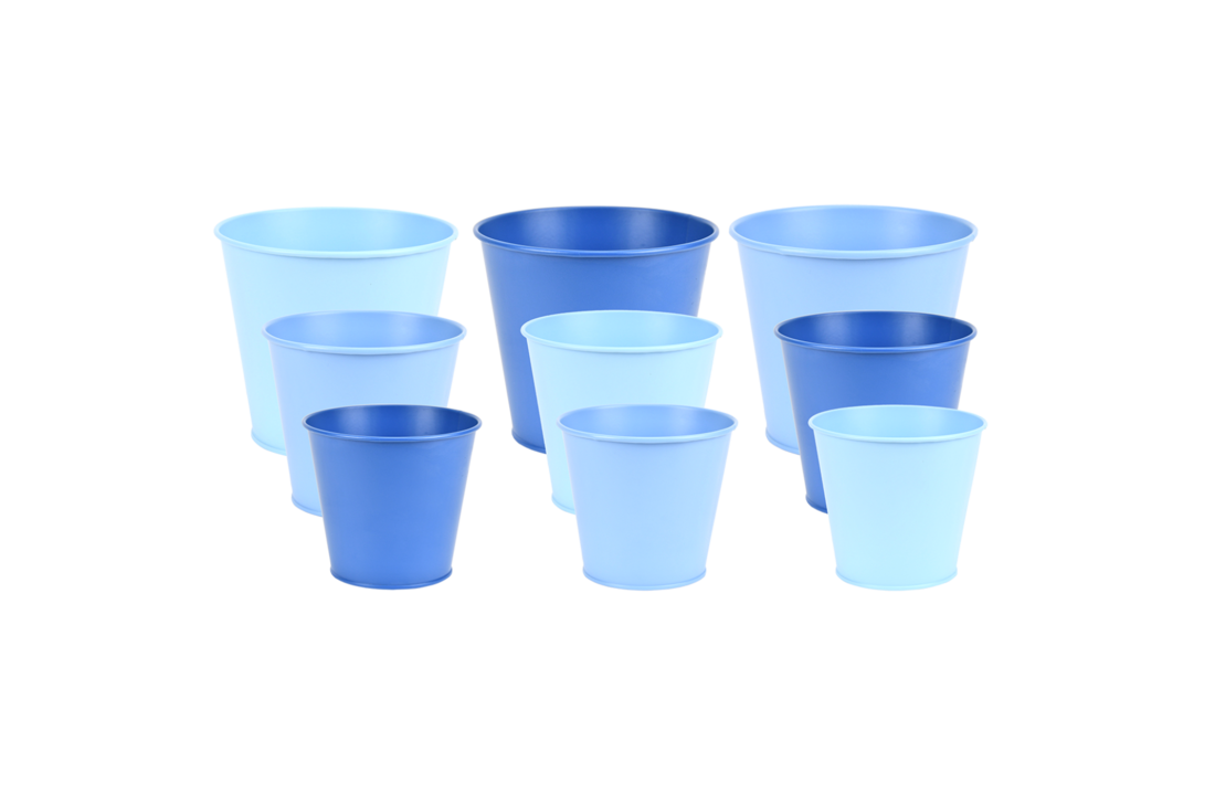 Esschert design - 50 tinten blauw bloempotset