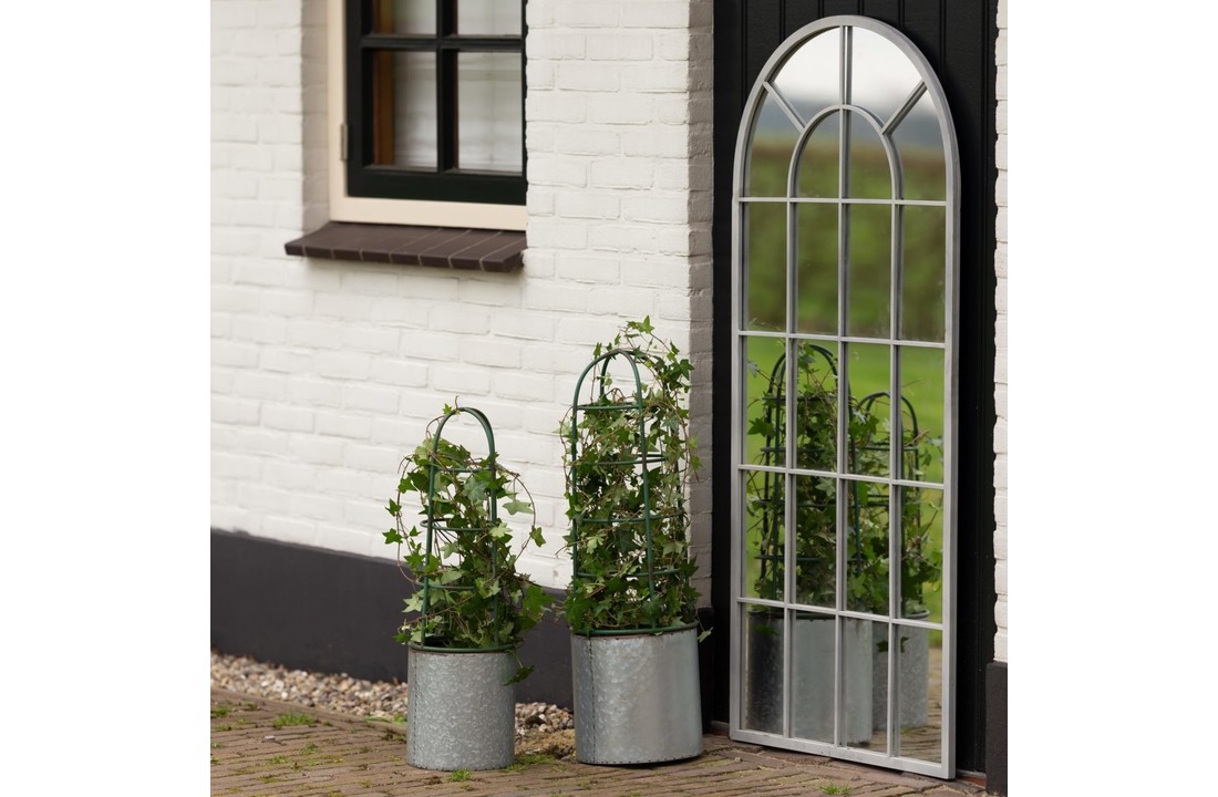 Esschert design - Bloembak met plantensteun set van 2