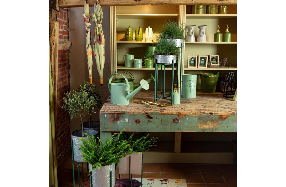 Esschert design - Bloembak op standaard rond set van 2