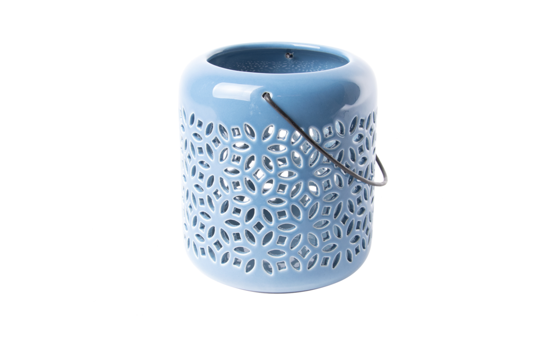 Esschert design - 50 tinten blauw windlicht - M