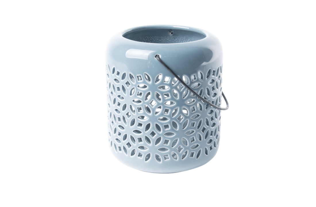 Esschert design - 50 tinten blauw windlicht - M