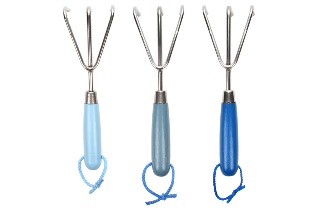 Esschert design - 50 tinten blauw handharkje (per stuk)