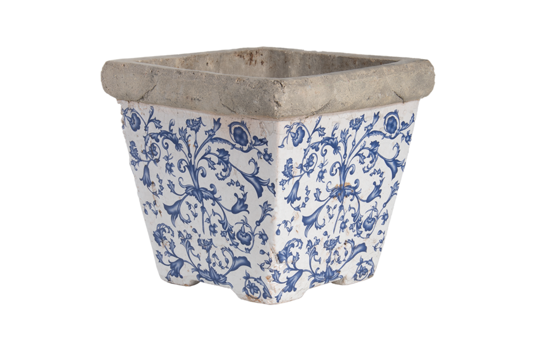 Esschert design - Aged ceramic bloempot set van 3