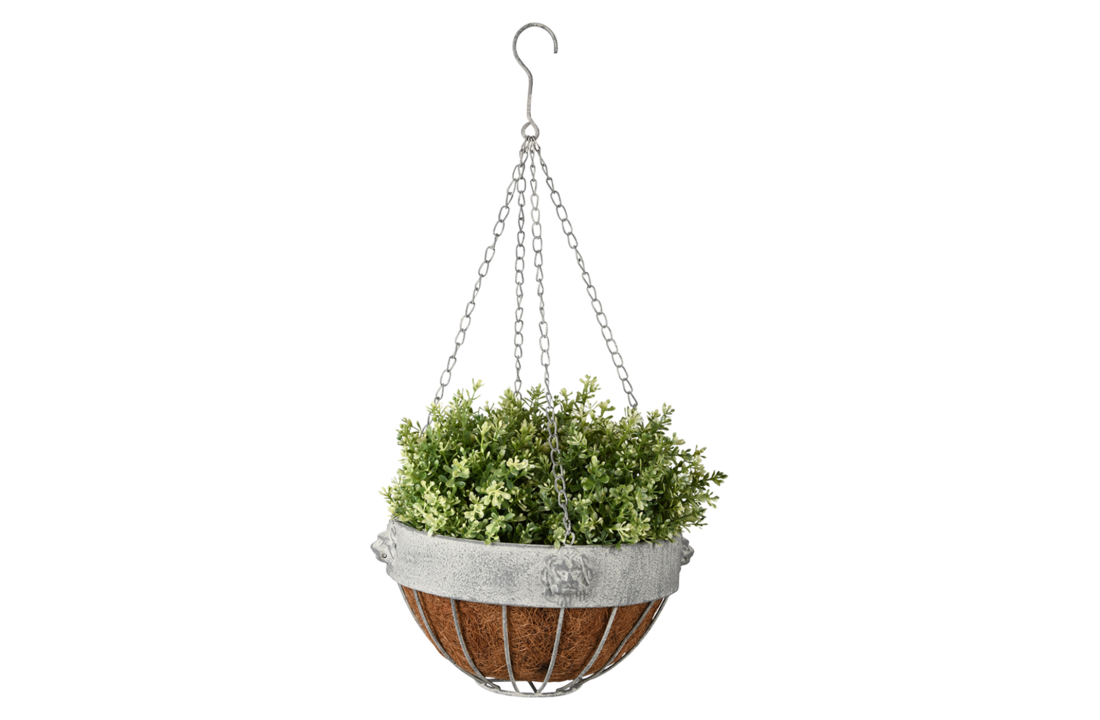 Esschert design - Aged Metal leeuw hanging basket