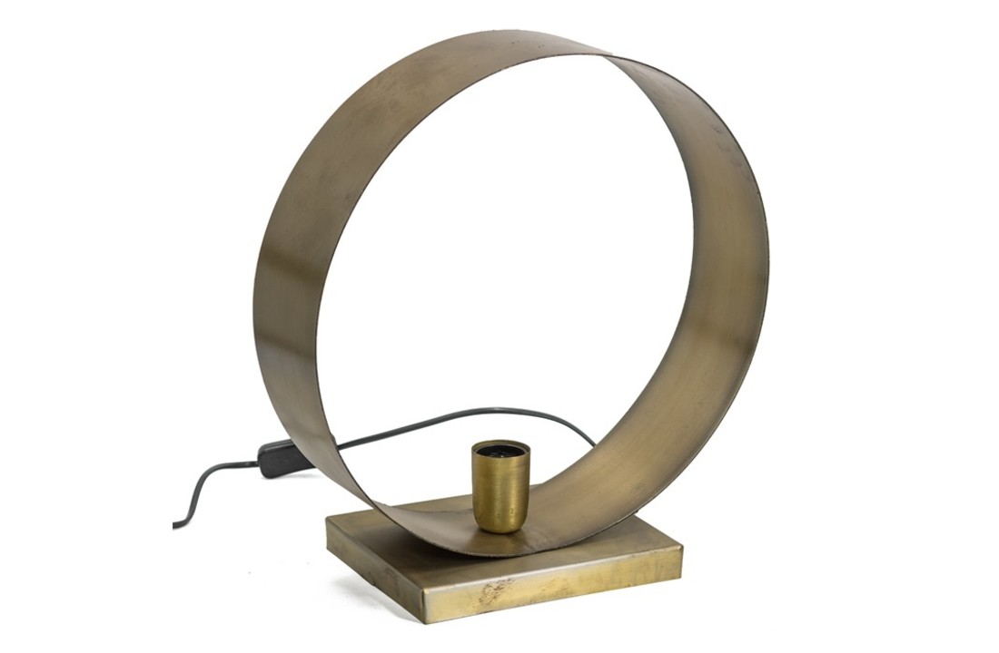 Bureaulamp goud rond