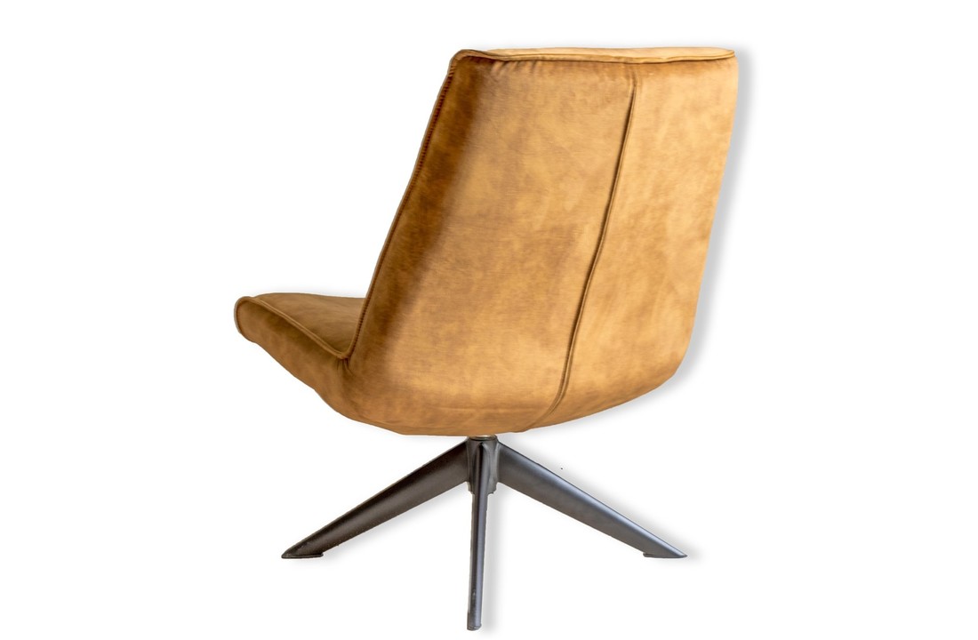 Draaifauteuil velvet oker