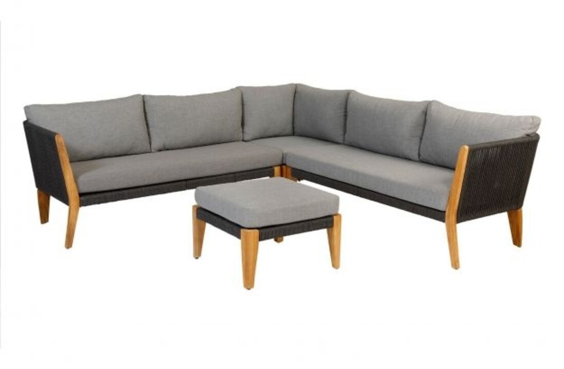 Exotan - San Remo Hoekset Teak - grijs