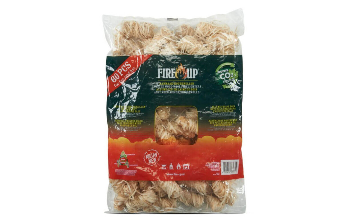 Fire-Up Houtwol aanmaakwokkels 60 st