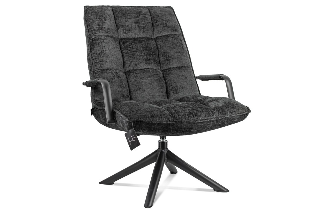 Draaifauteuil met arm antraciet