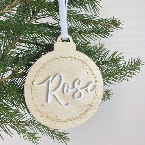 Kersthanger 'naam 3D'