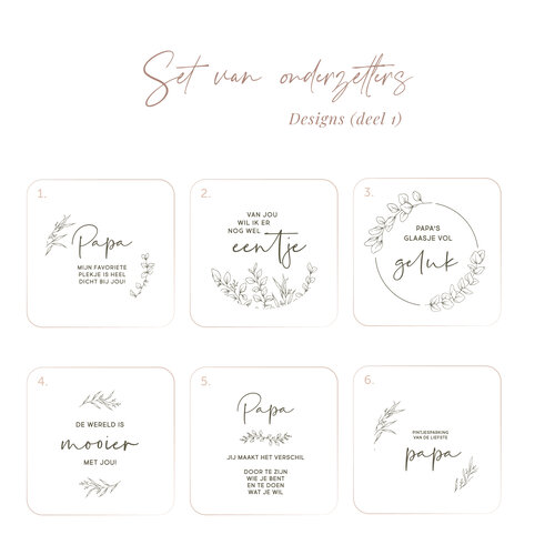 Set van onderzetters uit bamboe Set van onderzetters uit bamboe