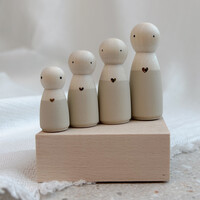 Houten poppetje meisje - Kleur Klei