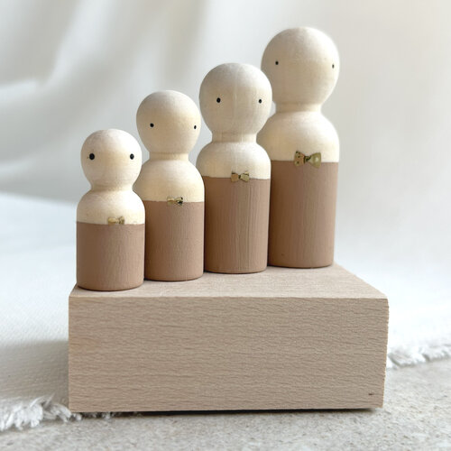 Houten poppetje meisje - Kleur Lichtbruin Houten poppetje meisje - Kleur Lichtbruin