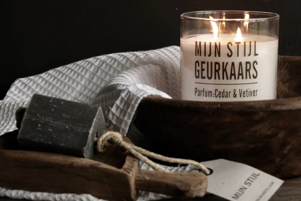 Stoer blok zeep met touw * Parfum groene thee*-2