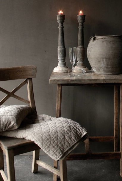 Greyed old Teak wooden cross chair