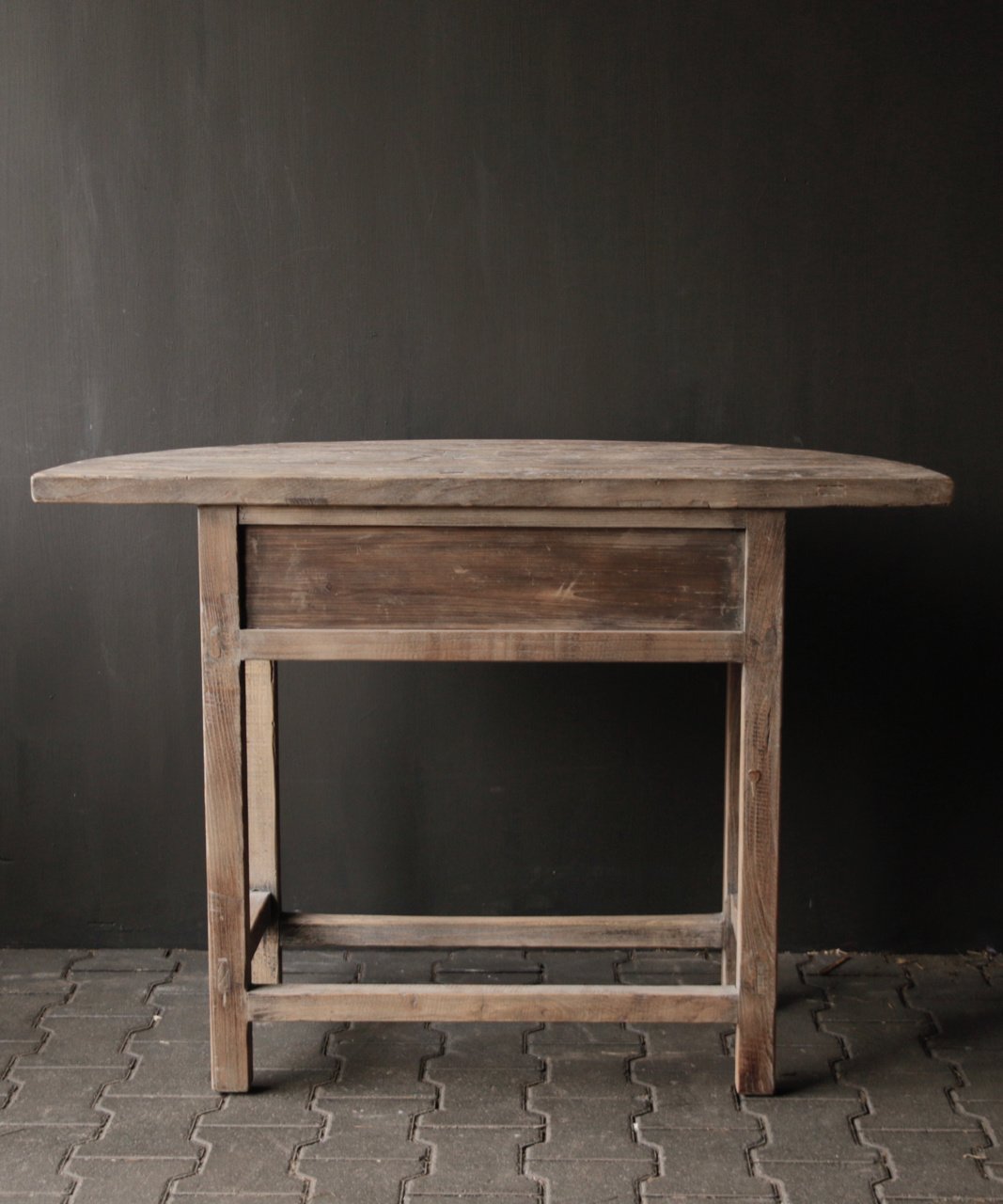 Ongekend Half ronde Muurtafel/Sidetable van oud hout - HerbersLifestyle VP-54