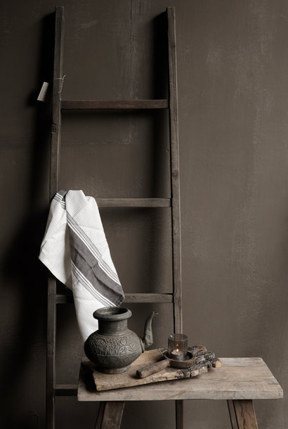 Gray / White waffle towel tea towel kitchen towel