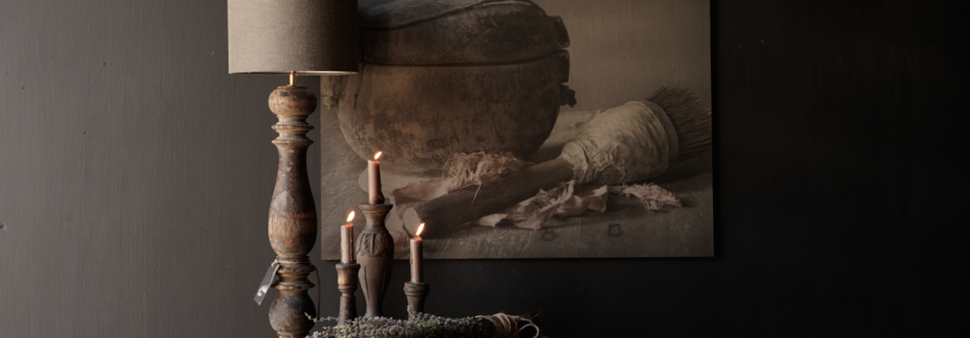 Wall Decoration | Linen Cloths, Wooden Ornaments & Shutters