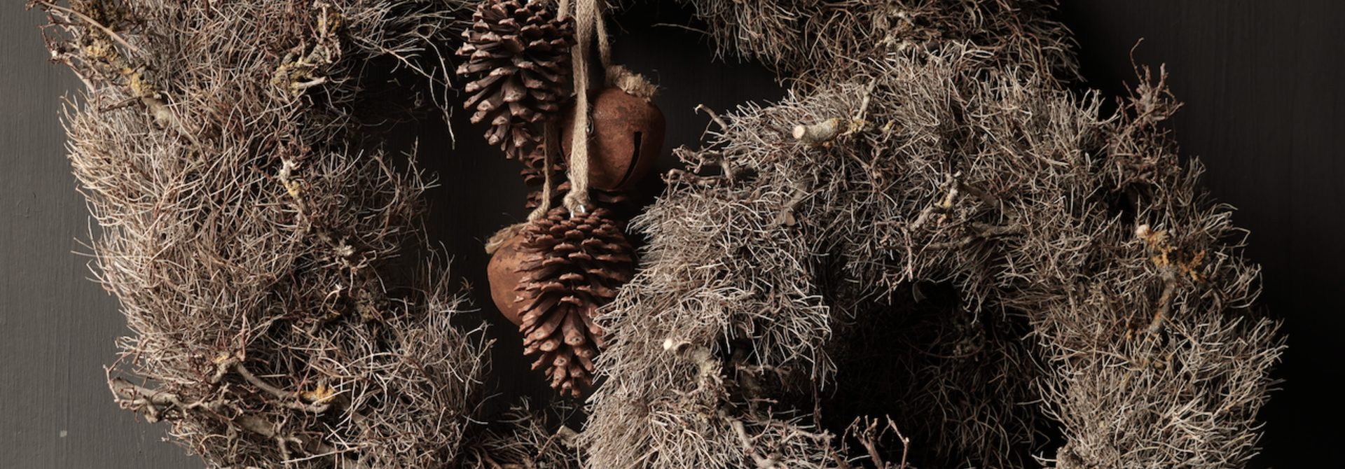 iron bush with bonsai wreath