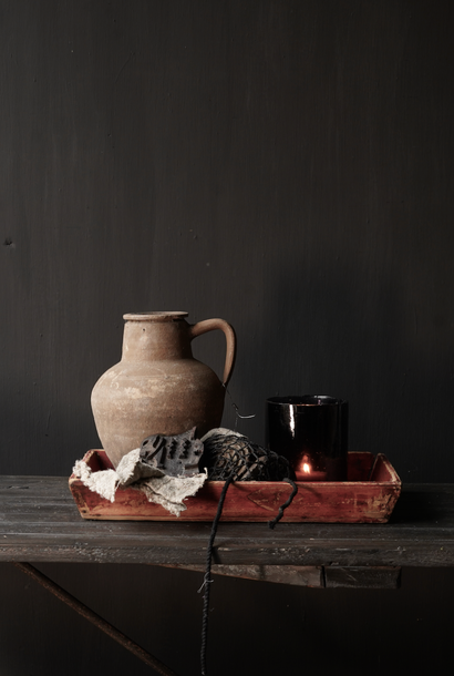 Authentic Old red wooden tray